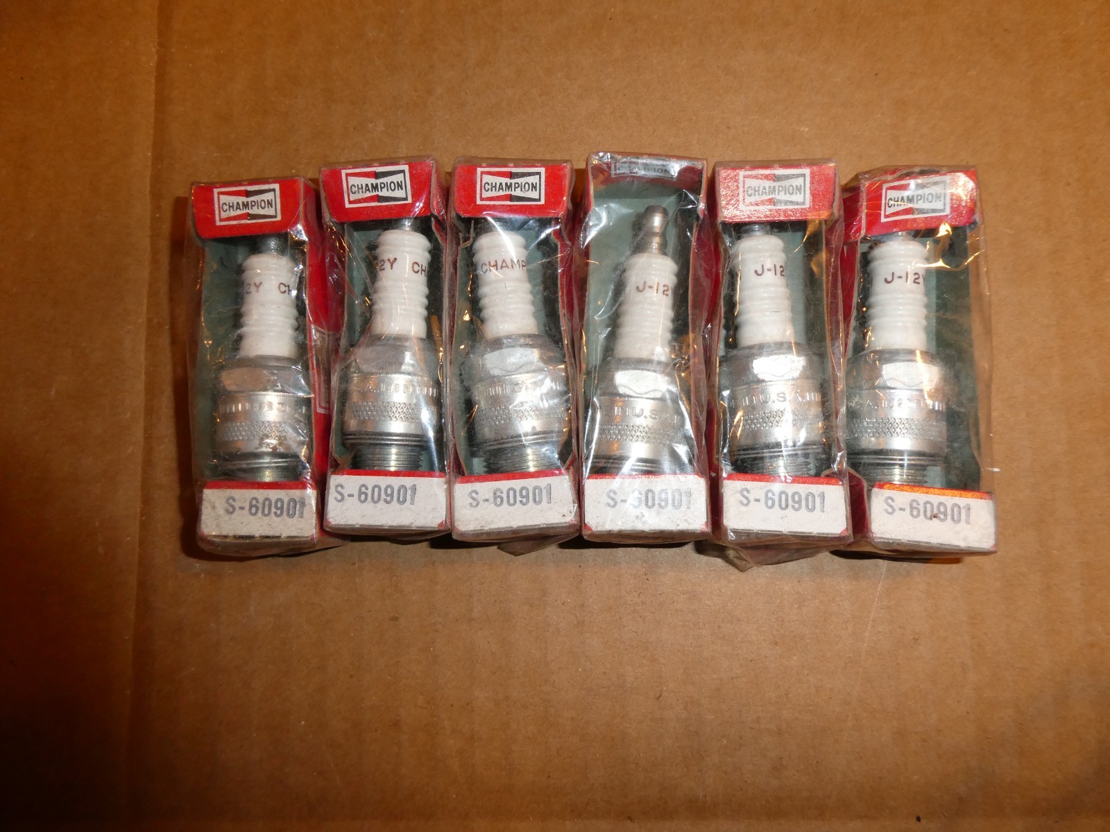 Champion J-12Y Spark Plugs 6pcs