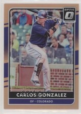 2016 Panini Donruss Optic Orange 151/199 Carlos Gonzalez #72 y0i