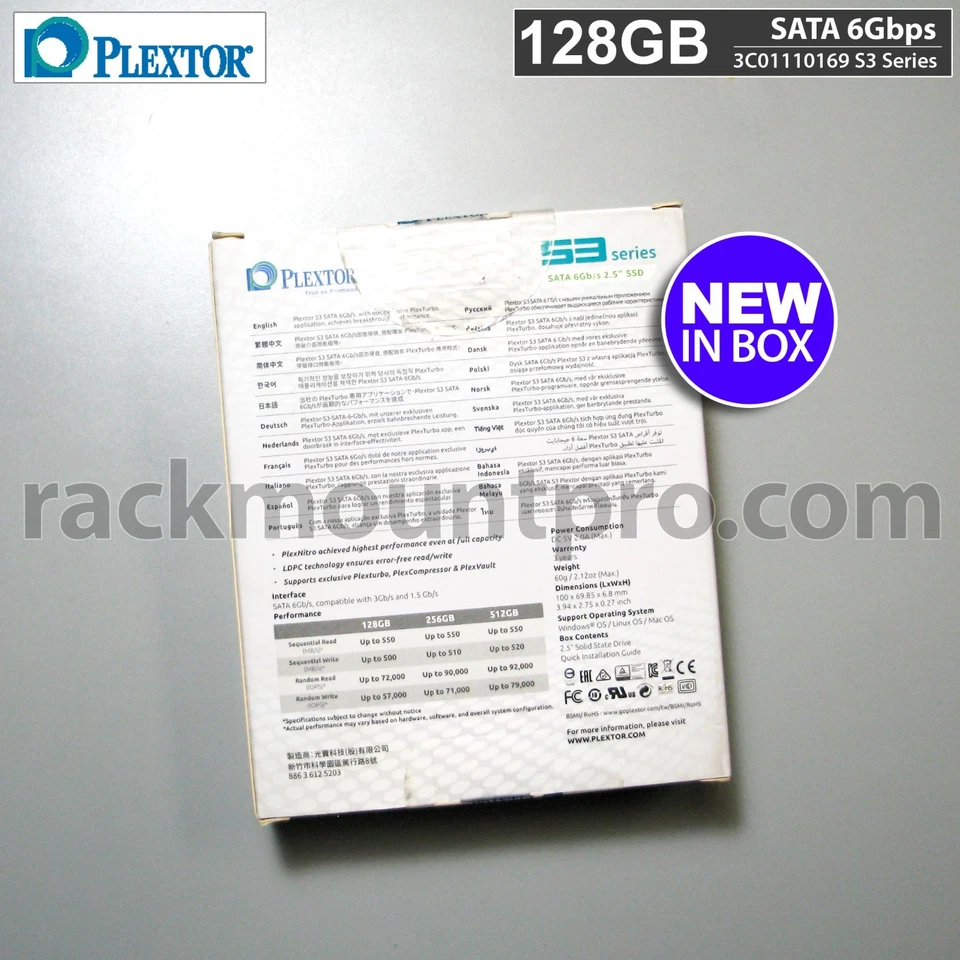 Plextor 3C01110169 S3 Series 128GB SATA 6Gbps 2.5" SSD NEW - Image 2 of 3