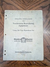 Western Electric 206 Movie Camera Operating Instructions