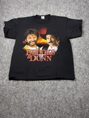 Vintage Brooks Dunn Shirt Mens Large Black Waitin On Sundown Tour Country  90s