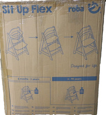 roba Babyhochstuhl Sit Up Flex Mitwachsender Hochstuhl aus Holz bis 70 kg, Grau