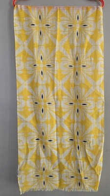 STENSTRÖMS Cotton Scarf Yellow Floral Pattern Made In Italy Unisex