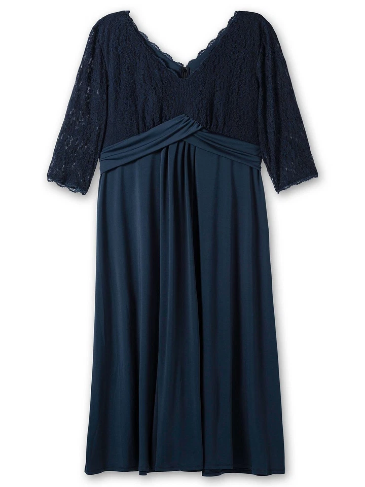 Sheego Abendkleid 50 Kleid Damen elegant Spitze Cocktailkleid Maxikleid #802 - Bild 4 von 4