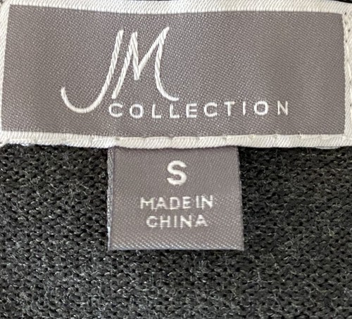 JM Collection Damen Strickjacke vorne offen grau Nieten Stretch Gr. SM - Bild 10 von 10