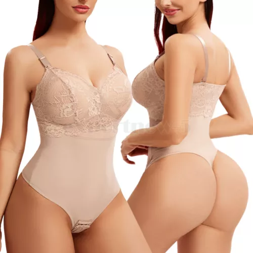 Seamless Bodysuit for Women Tummy Control Shapewear Sculpting Thong Body Shaper - Picture 22 of 62