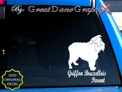 Griffon Bruxellois Brussels -Mom-Dad-Parent(s) Vinyl Decal Sticker-Color-HI QLTY