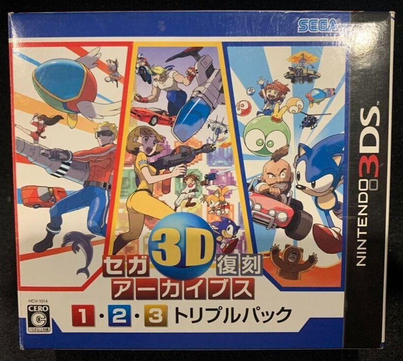 3DS Sega 3D Classics Collection 1 2 3 Triple Pack Archives JP Edit
