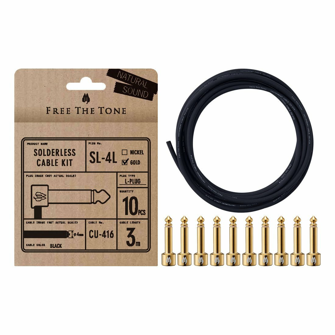 配信機器・PA機器・レコーディング機器 FREE THE TONE SOLDERLESS CABLE KIT Free The Tone Solderless Cable Kit Gold SL-4L-GD-10K | eBay