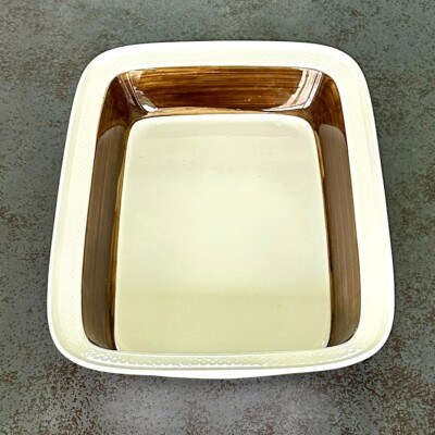 Vintage skandinavischer Teller Rörstrand Forma - 70er-80er Jahre - Beige und Schokolade
