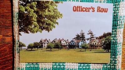 VINTAGE POST CARD OFFICER'S ROW FORT WORDEN STATE PARK PORT TOWNSEND WASHINGTON