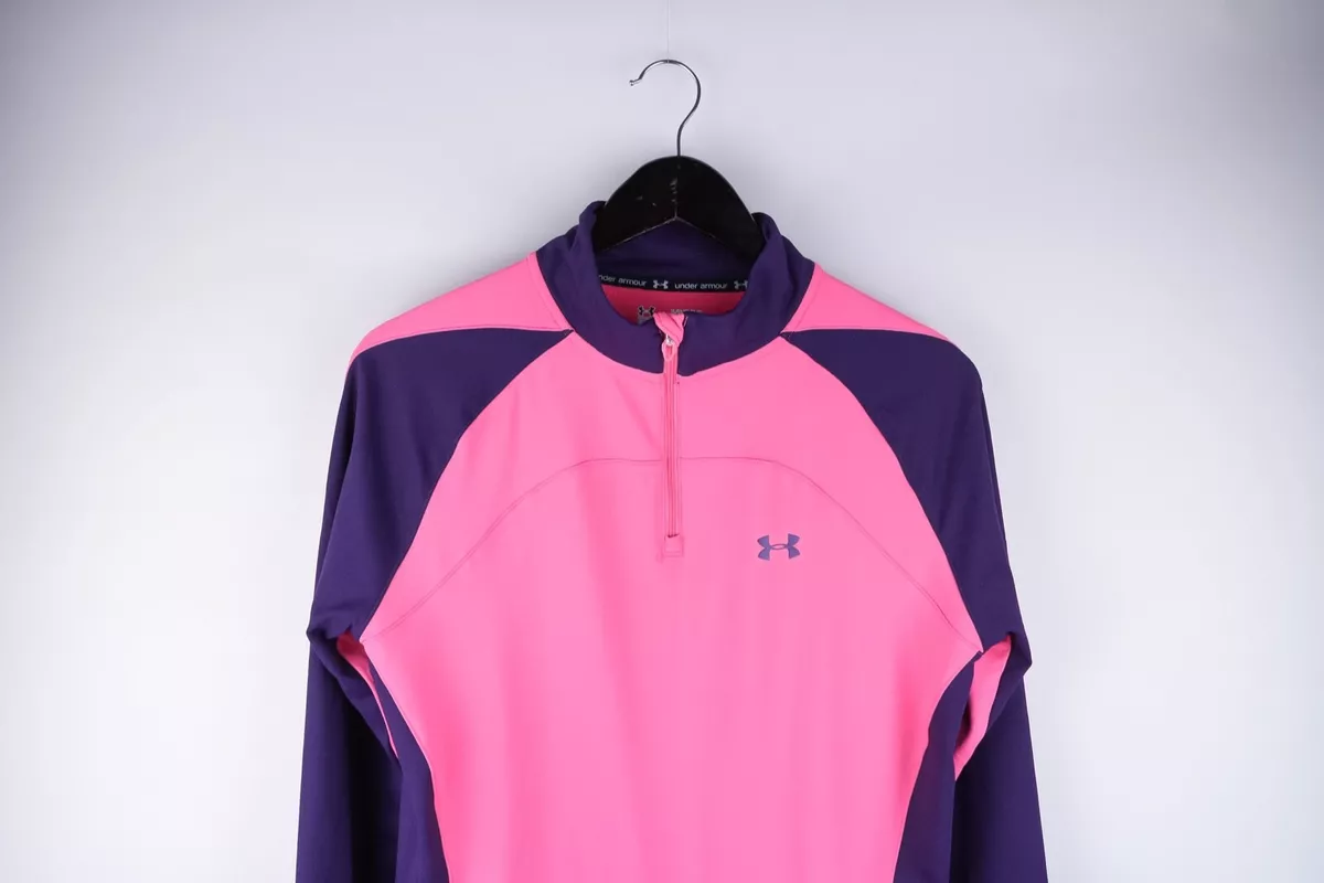 Under Armour ColdGear Women Track Jacket Activewear Pink Stretch size XL  UK16