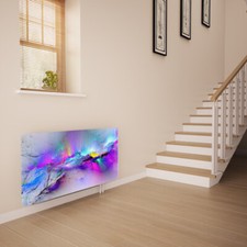 Glass Radiator Cover Printed - Rainbow Rain Mountain - Made By Premier Range