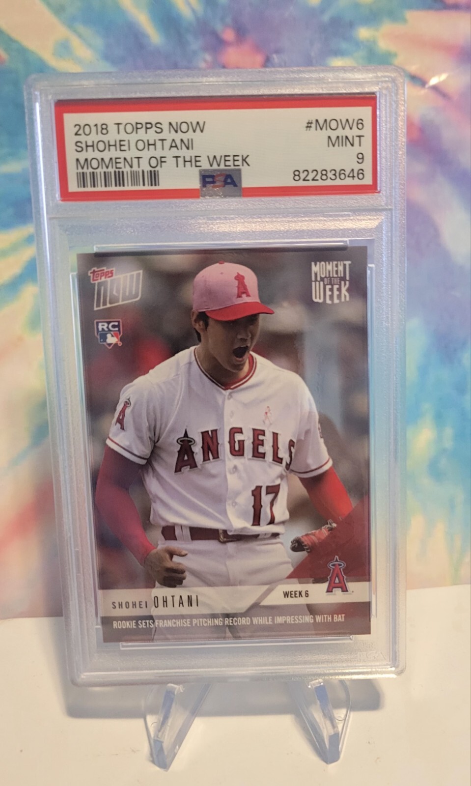 2018 Topps Now SHOHEI OHTANI RC PSA 9 #MOW6 Moment Of The Week Rookie Angels
