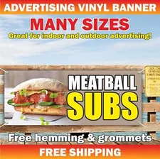 MEATBALL SUBS advertising Banner Vinyl Mesh Sign subway burger fast food bar