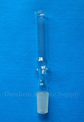 24/40 Straight Drying Glass Tube Adapter Ground Joint Lab Borosilicate Glassware - Picture 3 of 5