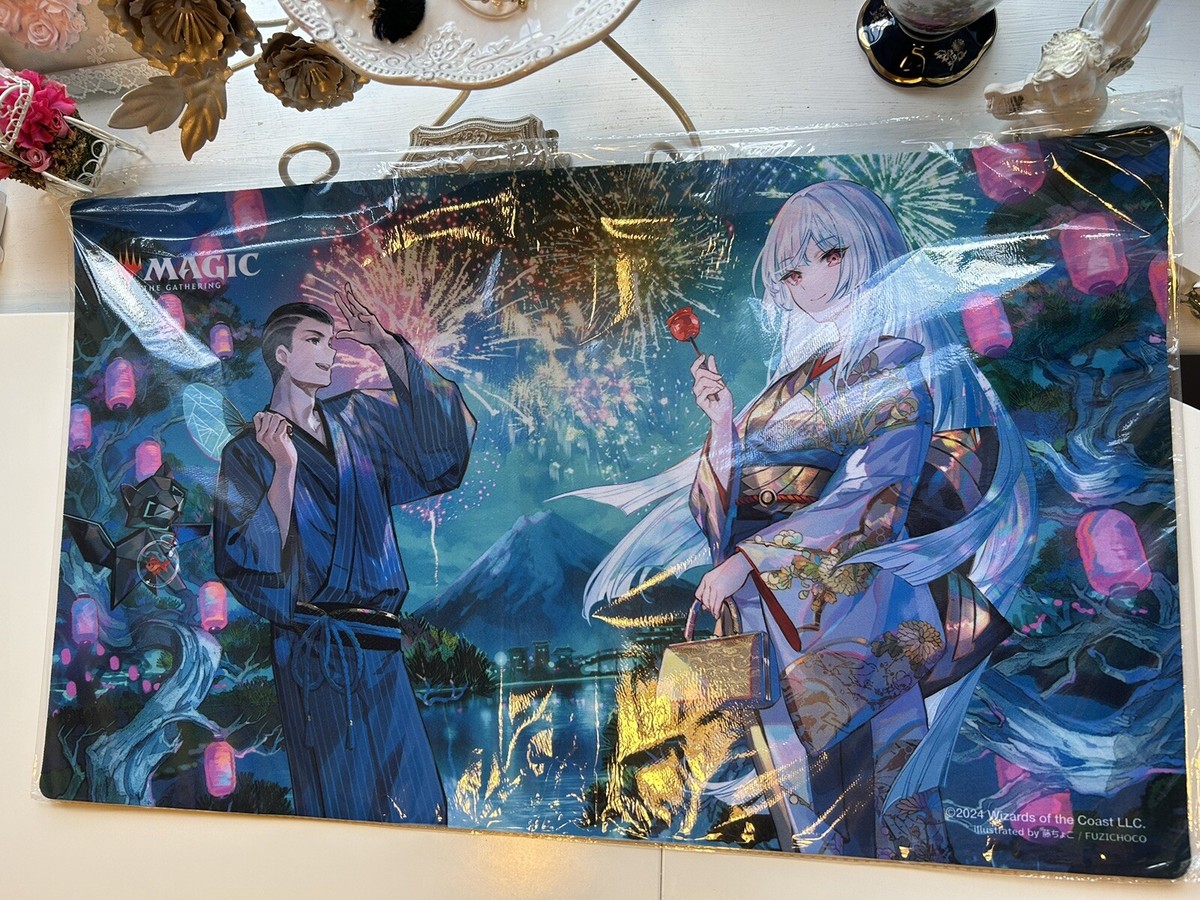 【作家さんもの】 紙上征江さんMAHOROBA マホロバ　プレート　2枚セット MTG Wandering Emperor's Summer Festival Playmat FUZICHOCO limited