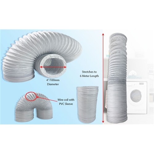 Indesit IDV75 Strong Tumble Dryer Vent Hose Exhaust Pipe 6 Metre Length