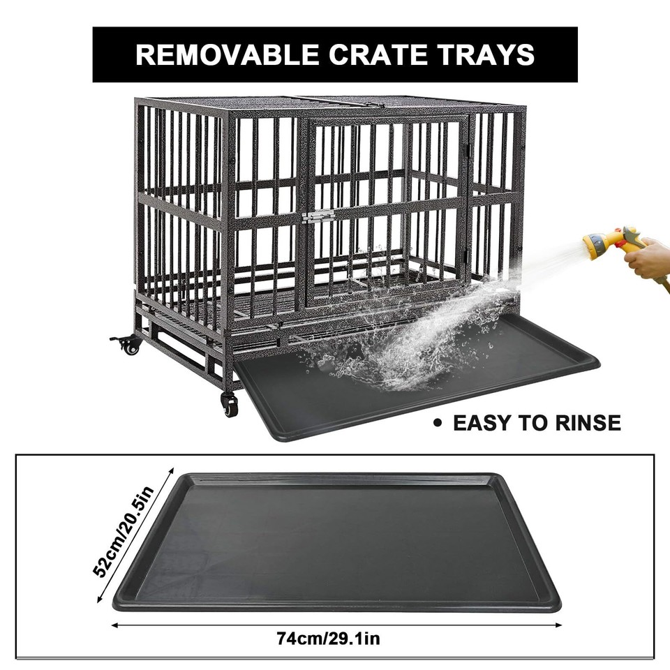 Heavy Duty Dog Crate for Medium Small Dogs Indestructible Pet Cage