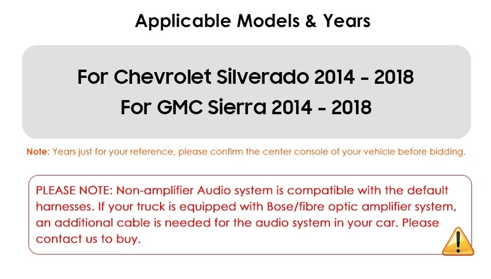 For 2014-2018 Chevy Silverado GMC Sierra CarPlay Car Radio Stereo GPS Bose 128GB Foto 2 de 4