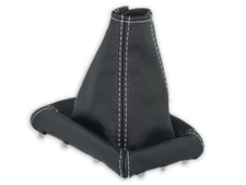 SCHALTMANSCHETTE FÜR NISSAN X-TRAIL T30 01-03 SCHALTSACK NATURLEDER NAHT WEISS