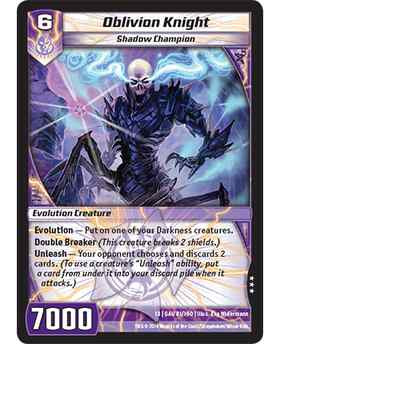 Kaijudo X3 OBLIVION KNIGHT Rare #81/160 13GAU (Playset) - Quest for the Gauntlet