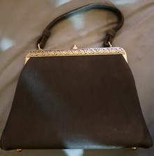 Vtg Preowned Verdi Handbag/Purse Black Very Good Condition Made In USA
