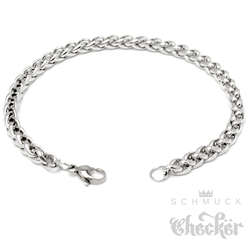 Herren Kubanisches Armband Aus Edelstahl – 13,5 Mm Breit, 19/21/23 Cm Länge, Mit Strasssteinen, In Silber/Gold/Schwarz