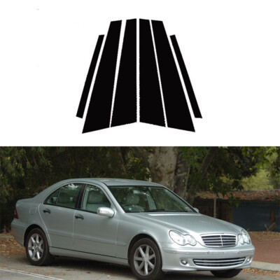 6x Window Sticker Pillar Post For Mercedes-Benz C-Class (W203) 2001-2007