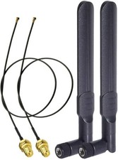 2pcs Bingfu Dual Band WiFi Antenna 8dBi RP-SMA Male 20cm cable to U.FL MHF4