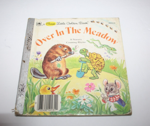 VTG First Little Golden Book Over In The Meadow #10131-15 Counting Rhyme 1983 - 第 1/3 張圖片