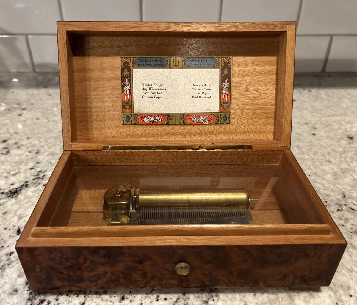 Reuge Sainte Croix In Collectible Music Boxes (1940-1970) for sale