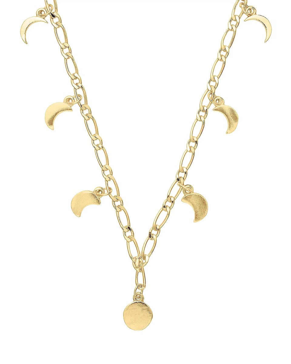 Alex and Ani Lunar Phase Adjustable Necklace in 14K Gold-Plated