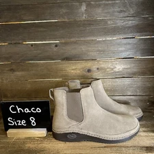 New NWOB Womens Chaco Paonia Brown Suede Ankle Outdoor Chelsea Boots Size 8 M