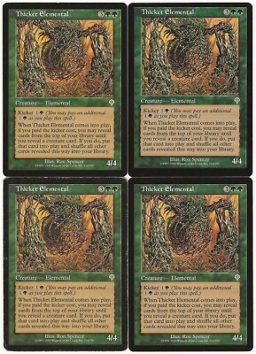 MTG Thicket Elemental x4 Invasion Rare LP/MP Playset