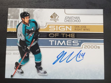 2020-21 SP Authentic Jonathan Cheechoo Sign of the Times 2000s Auto Sharks