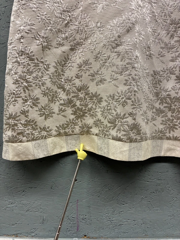 Vestido ABS by Allen Schwartz para mujer talla 12 beige metálico floral sin mangas Foto 3 de 4