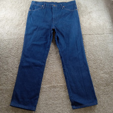 Wrangler Jeans Mens 36x30 Blue Cowboy Cut Slim Fit Medium Wash High Waist 936PWD