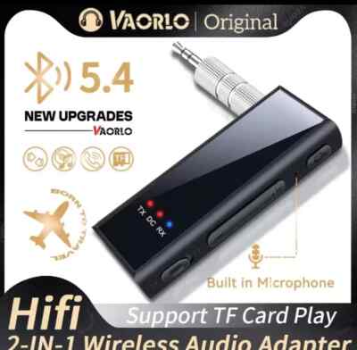 2in1 Bluetooth 5.4 Transmitter Empfänger 3.5mm Klinke Bluetooth Adapter KFZ
