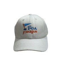 PGA 2018 Jr. League Kids Golf White Strap Back Hat Cap