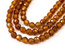 Natural Round Faceted Garnet Gemstone Beads for Jewelry Making, 2mm/3mm/4mm