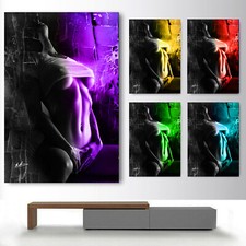 Erotik Akt Frau Leinwand Bilder Kunst Abstrakt Wandbilder XXL Wohnzimmer 4156A