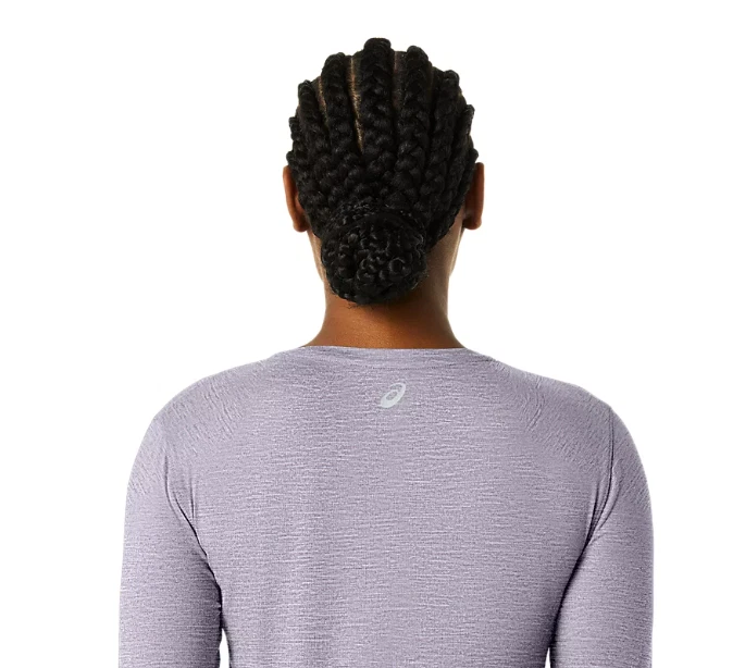 Blusa ASICS feminina XL urze manga longa em urze violeta crepúsculo - Imagem 4 de 4