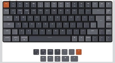 Keychron K3 Ultra-Slim 75% ISO-UK-Layout Bluetooth/Wired Brown Switch 