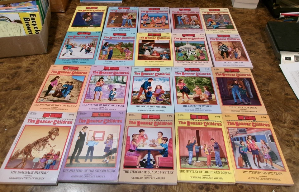 Lot of 50 The Boxcar Children Mystery Books The Mystery of the Haunted Boxcar+ - Image 2 of 4