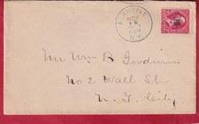 1899 cover Charles W Gould Blauvelt NY to William B Goodwin 2 Wall Street NYC