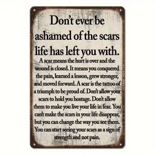 Vintage Rustic Metal Tin Sign Positive Quote Plaque Motivational Wall Art 12"×8"