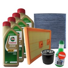 Kit Tagliando VW Golf VII 1.4 TGI CNG 1.2 TSI Multifuel 3 Filtri 4 Olio Castrol