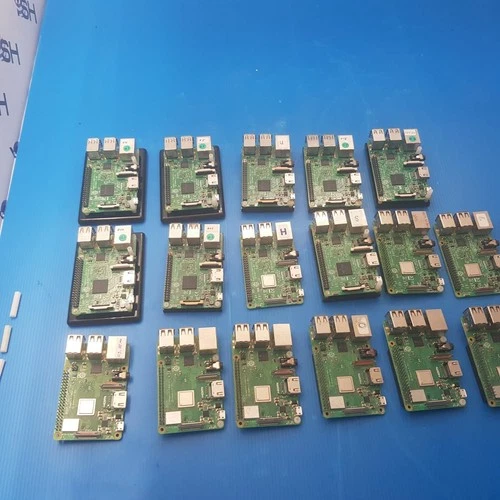 LOT OF 21 RASPBERRY PI 3 (13x) MODEL B + (8 x) MODEL B+, NO MICRO SD