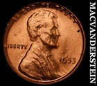 1953 Lincoln Wheat Cent - Red Choice Gem Brilliant Unc  No Reserve  #G9305